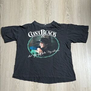 1990 Men’s Clint Black County Singer Graphic T-Shirt adult large